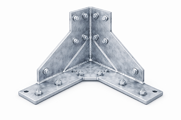 Placa de união estrutural sob desenho