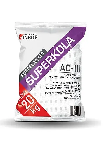 Argamassa AC III Superkola Porcelanato Branca 20 kg