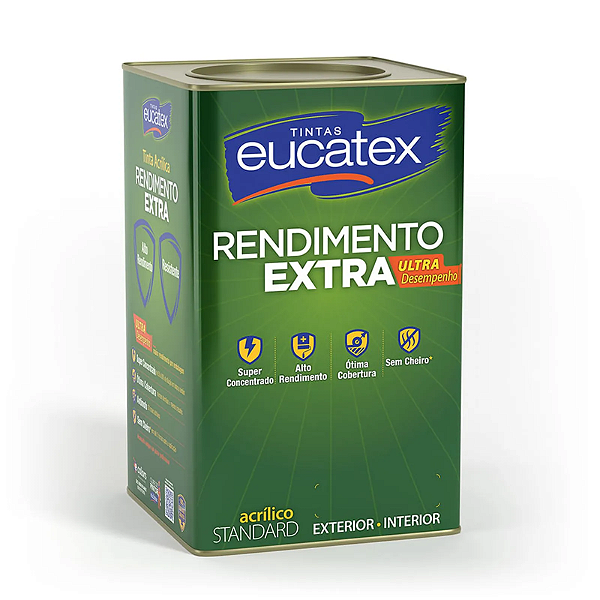 Tinta Acrilica Fosca Eucatex Rendimento Extra 16l Base A BRANCO