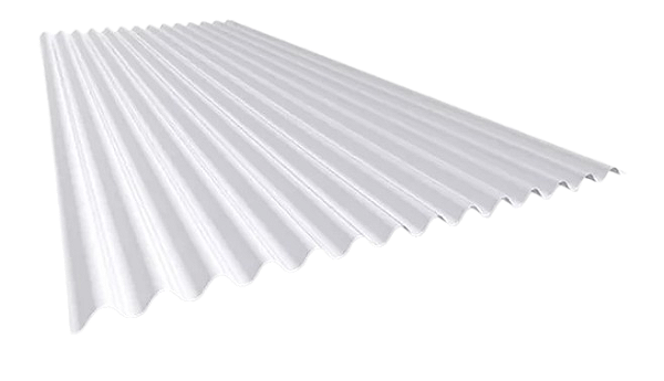 Telha Polipropileno PP Leitosa 2.44x0.50cm Onda Baixa Perfil 75