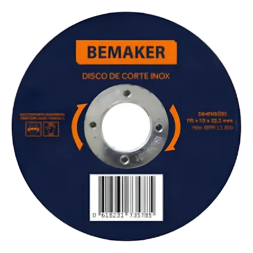 Disco de Corte 4 1/2"(115mm)x1.0mmx22mm Inox Bemaker