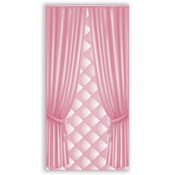 Faixa Lateral - Capitone Cortina Rosa - Sublimado 3D