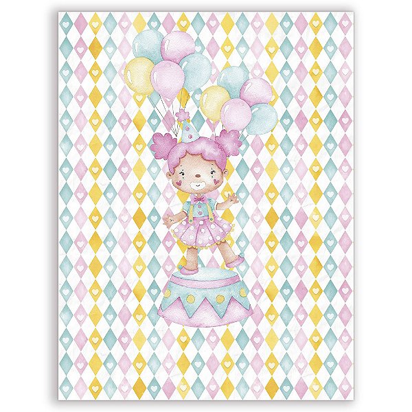 Faixa Lateral - Circo Aquarela - Sublimado 3D