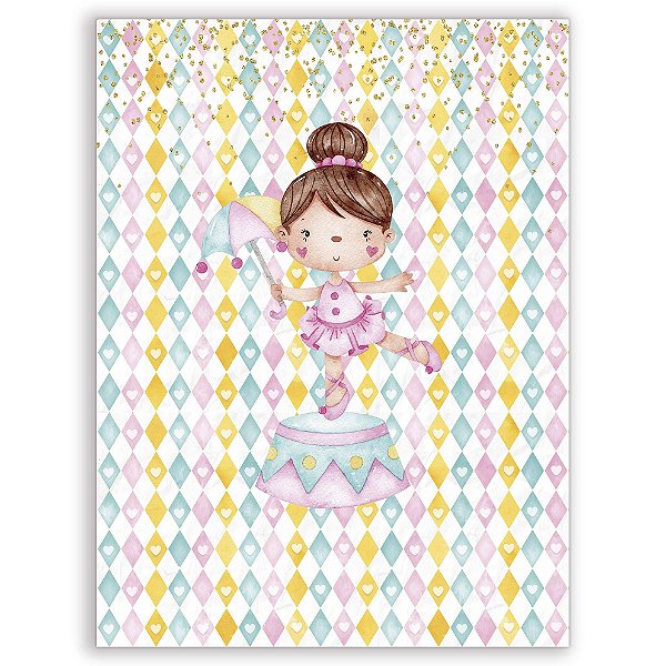 Faixa Lateral - Circo Aquarela - Sublimado 3D