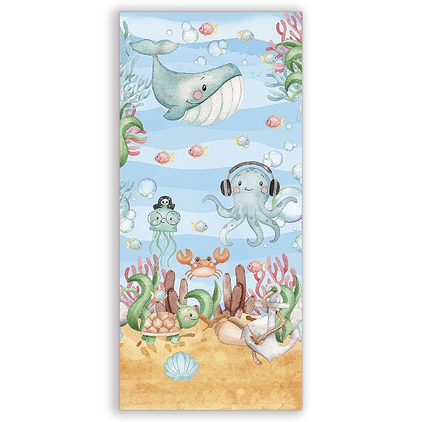 Faixa Lateral - Fundo do Mar - Sublimado 3D