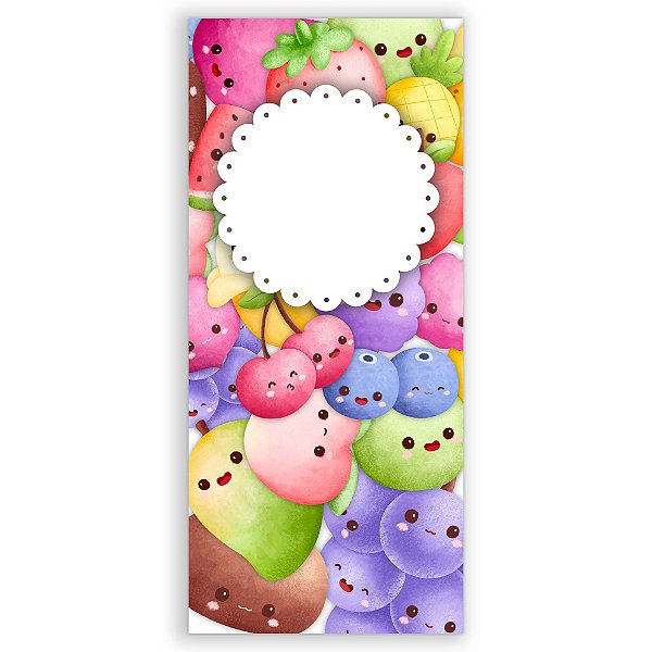 Faixa Lateral - Frutas Cute - Sublimado 3D