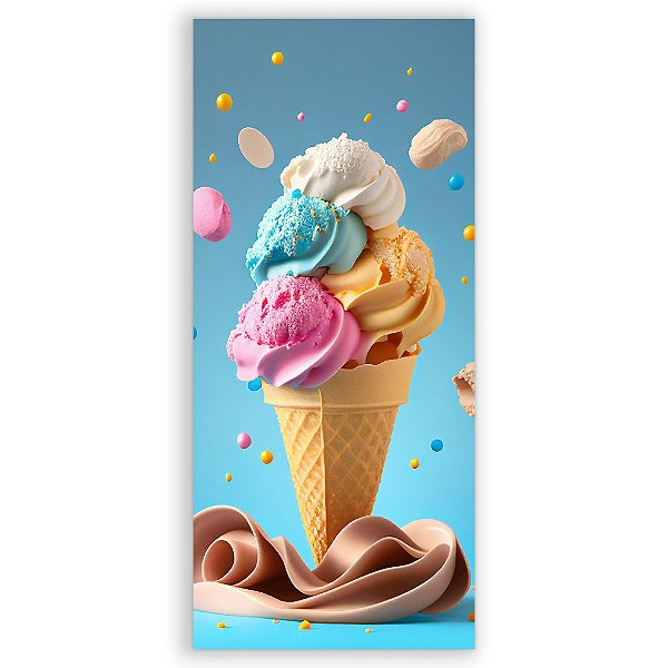 Faixa Lateral - Sorveteria - Sublimado 3D