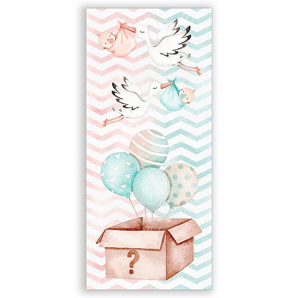 Faixa Lateral - Ursinhos Chá Revelação - Sublimado 3D