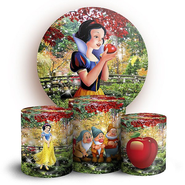 KIT Redondo e Trio - Branca de Neve - Sublimado 3D