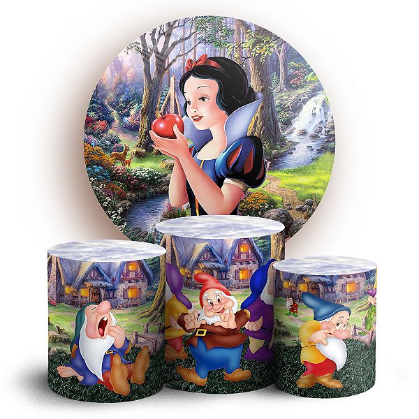 KIT Redondo e Trio - Branca de Neve - Sublimado 3D