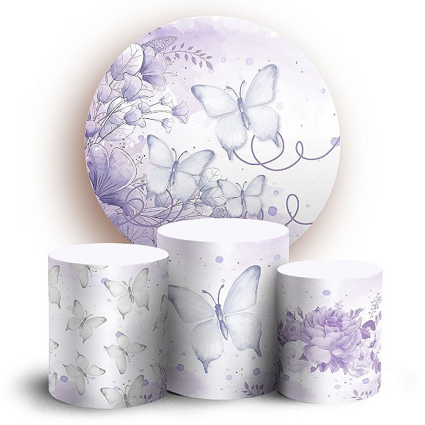 KIT Redondo e Trio - Borboleta - Sublimado 3D