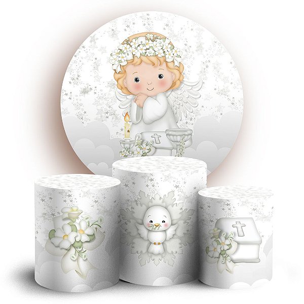 KIT Redondo e Trio - Anjinho - Sublimado 3D