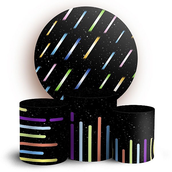 KIT Redondo e Trio - Abstrato - Sublimado 3D