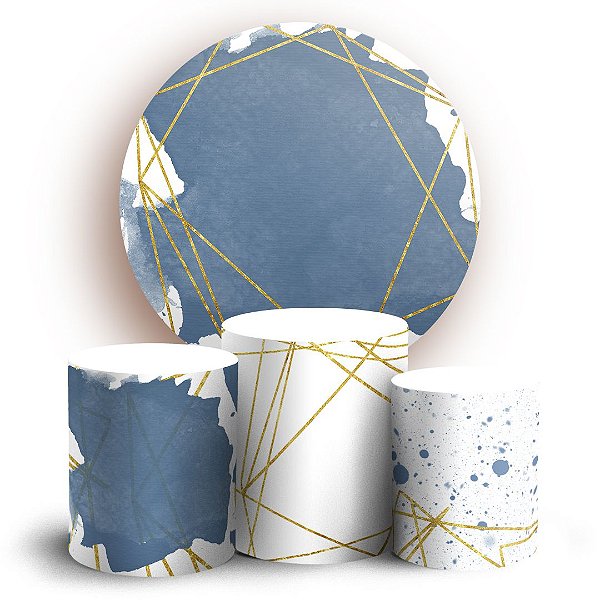 KIT Redondo e Trio - Abstrato - Sublimado 3D