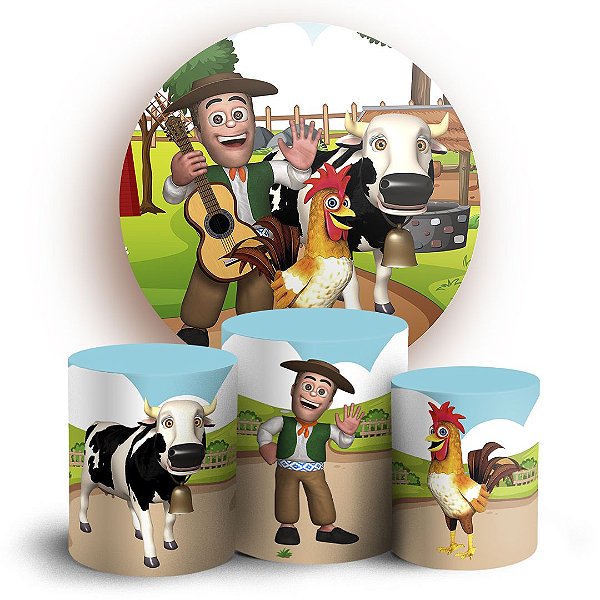 KIT Redondo e Trio - A Fazenda do Zenon - Sublimado 3D