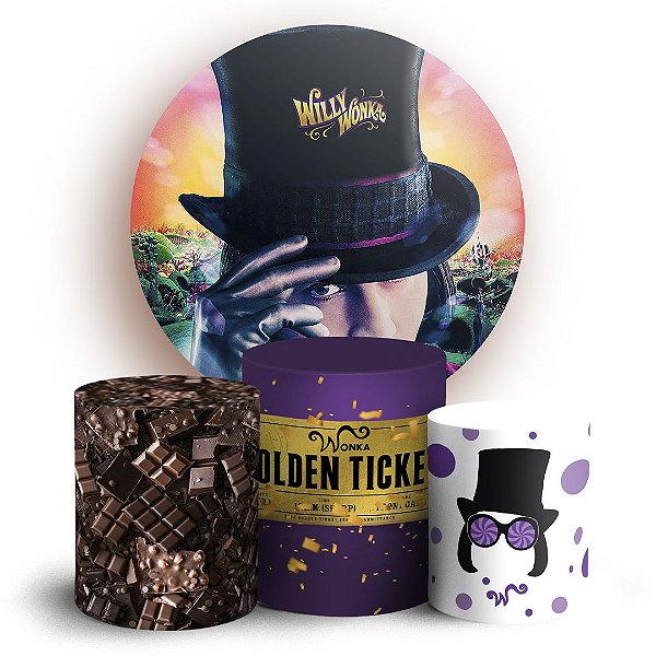 KIT Redondo e Trio - A Fantastica Fabrica de Chocolate - Sublimado 3D