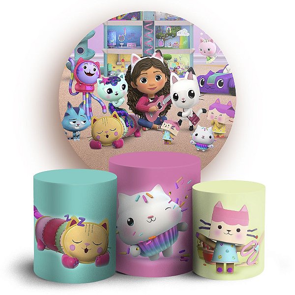 KIT Redondo e Trio - A Casa Magica da Gabby - Sublimado 3D