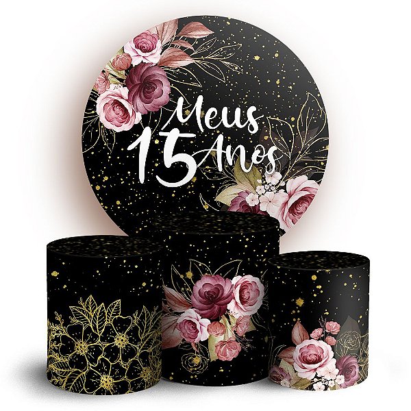 KIT Redondo e Trio - 15 Anos - Sublimado 3D