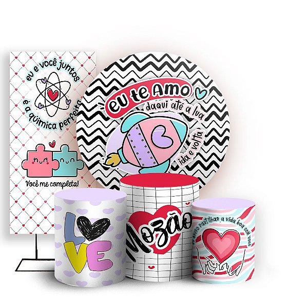KIT Redondo Trio e Faixa - Dia dos Namorados - Sublimado 3D