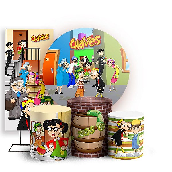 KIT Redondo Trio e Faixa - Chaves - Sublimado 3D