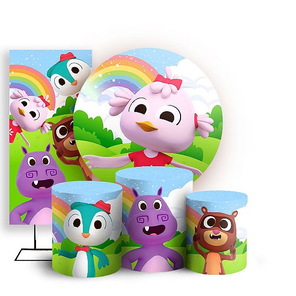 KIT Redondo Trio e Faixa - Canções do Zoo - Sublimado 3D