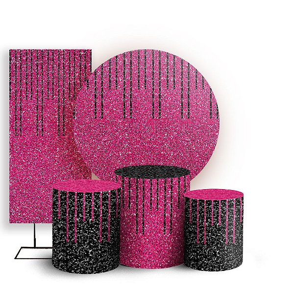 KIT Redondo Trio e Faixa - Glitter - Sublimado 3D