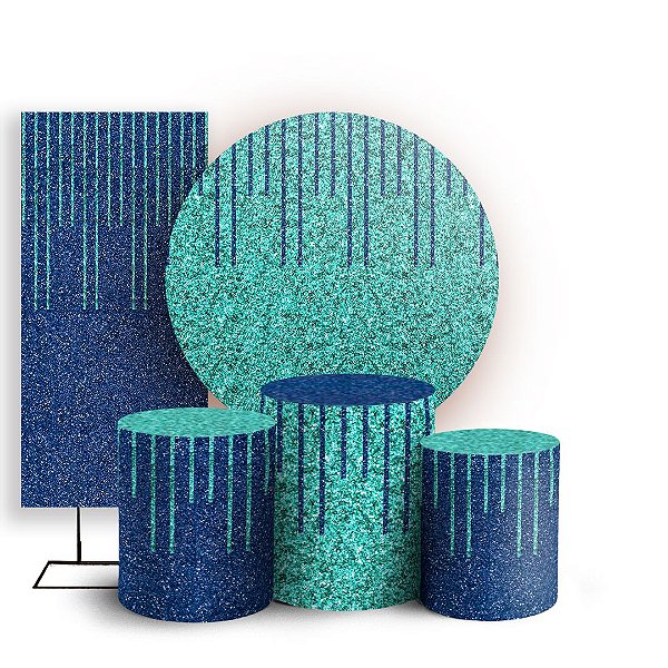 KIT Redondo Trio e Faixa - Glitter - Sublimado 3D