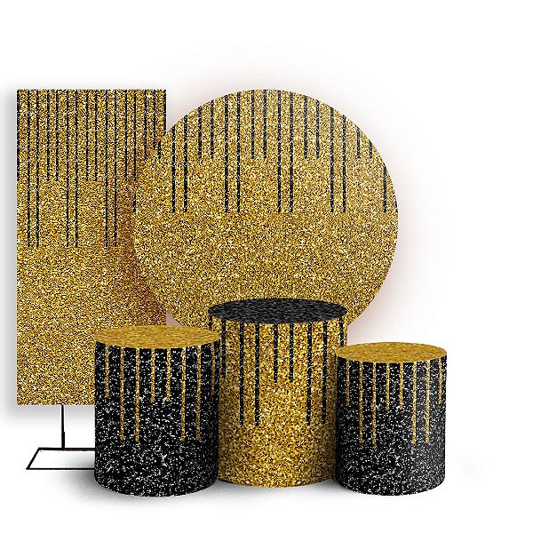 KIT Redondo Trio e Faixa - Glitter - Sublimado 3D