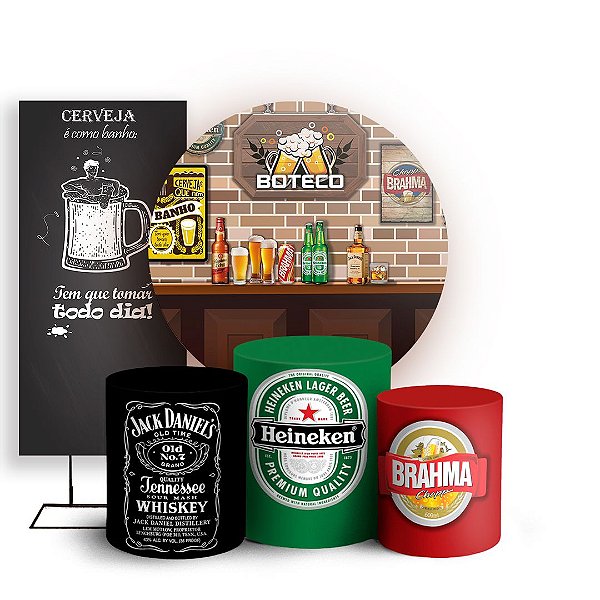 KIT Redondo Trio e Faixa - Boteco - Sublimado 3D