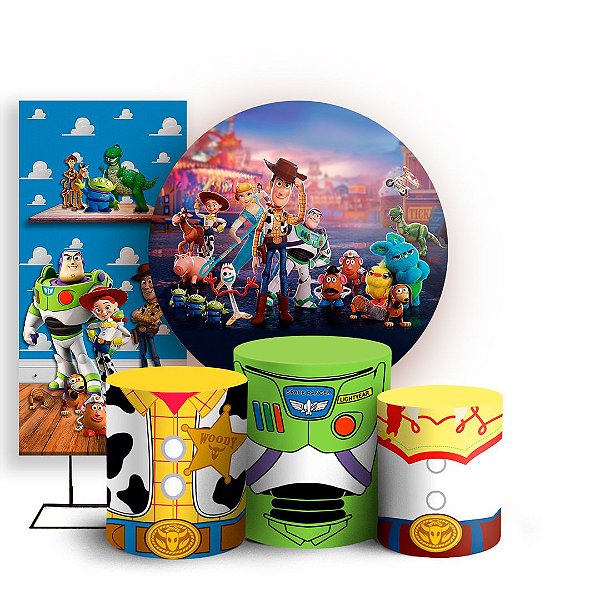 KIT Redondo Trio e Faixa - Toy Story - Sublimado 3D