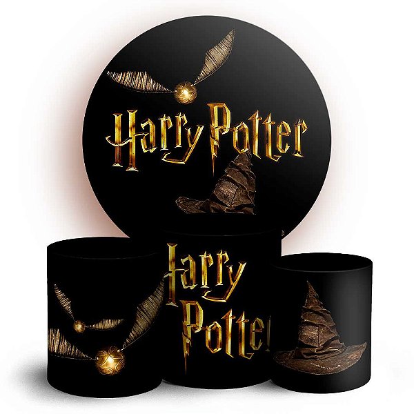 KIT Redondo e Trio - Harry Potter - Sublimado 3D