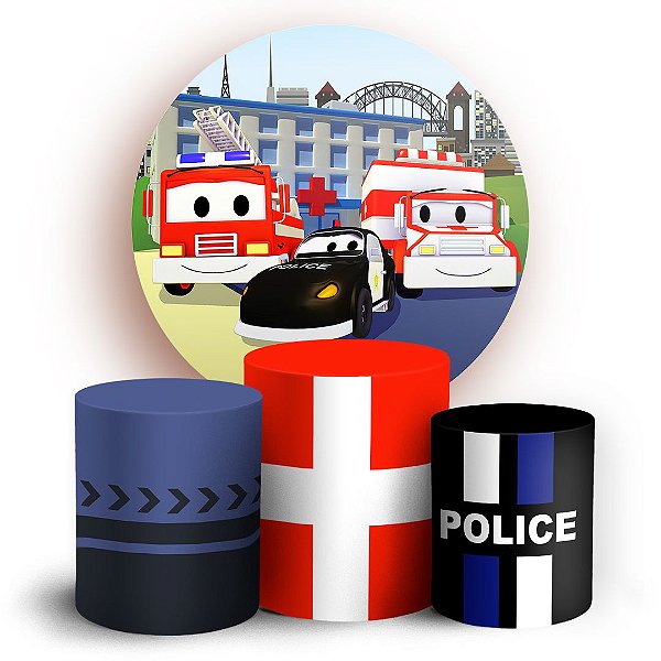 KIT Redondo e Trio -  Super Patrulha - Sublimado 3D