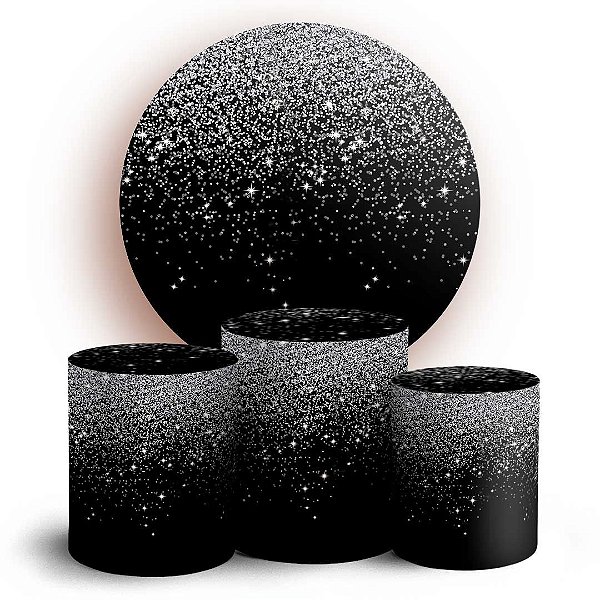 KIT Redondo e Trio - Glitter - Sublimado 3D