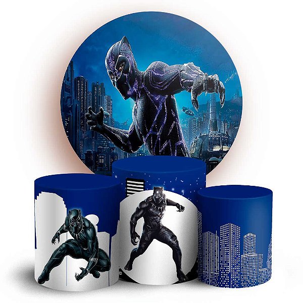KIT Redondo e Trio - Pantera Negra - Sublimado 3D
