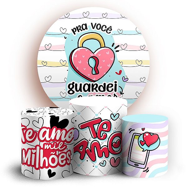 KIT Redondo e Trio -  Dia dos Namorados - Sublimado 3D