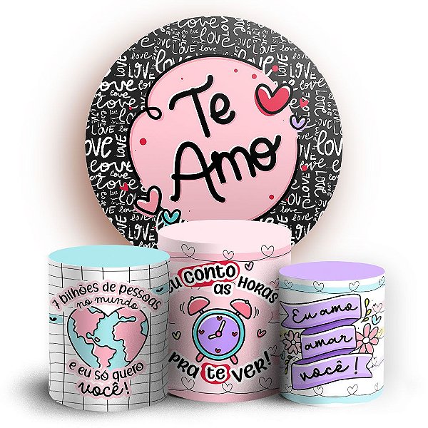 KIT Redondo e Trio -  Dia dos Namorados - Sublimado 3D