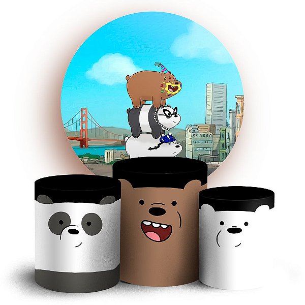 KIT Redondo e Trio - Ursos Sem Curso - Sublimado 3D