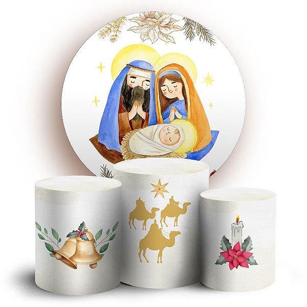 KIT Redondo e Trio - Presépio - Sublimado 3D