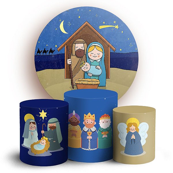 KIT Redondo e Trio - Presépio - Sublimado 3D