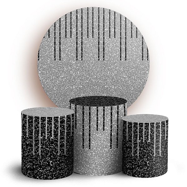 KIT Redondo e Trio - Glitter - Sublimado 3D