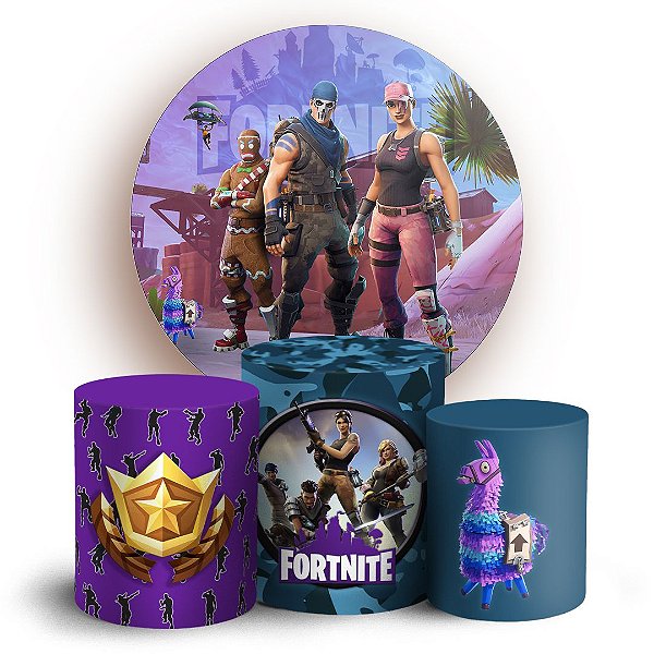KIT Redondo e Trio - Fortnite - Sublimado 3D