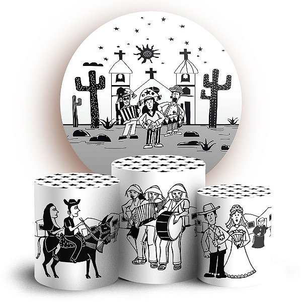 KIT Redondo e Trio - Festa Junina - Sublimado 3D