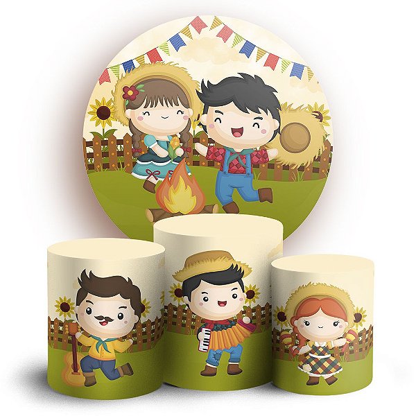 KIT Redondo e Trio - Festa Junina - Sublimado 3D