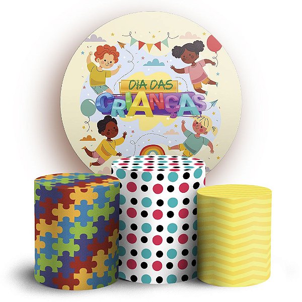 KIT Redondo e Trio - Dia das crianças - Sublimado 3D