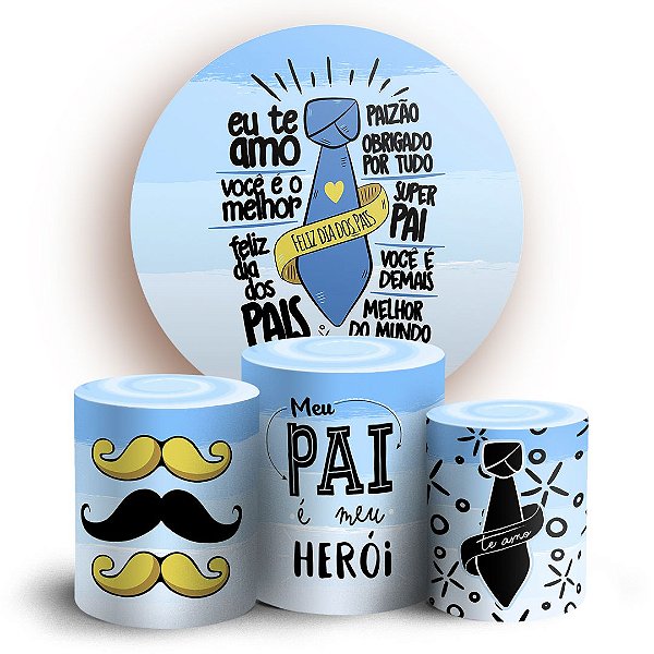 KIT Redondo e Trio - Dia dos Pais - Sublimado 3D