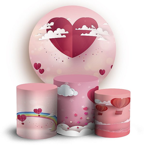 KIT Redondo e Trio - Dia dos Namorados - Sublimado 3D