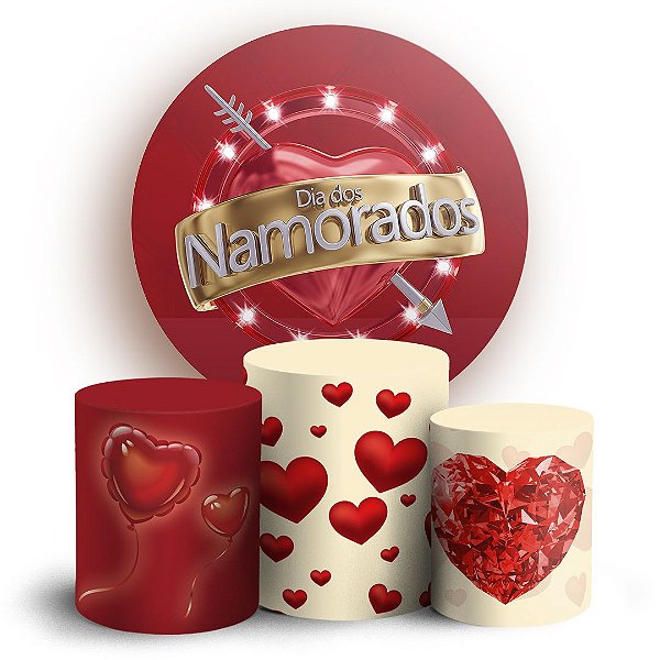KIT Redondo e Trio - Dia dos Namorados - Sublimado 3D