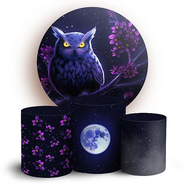 KIT Redondo e Trio - Coruja - Sublimado 3D