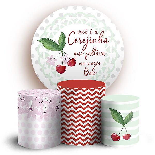 KIT Redondo e Trio - Cereja - Sublimado 3D