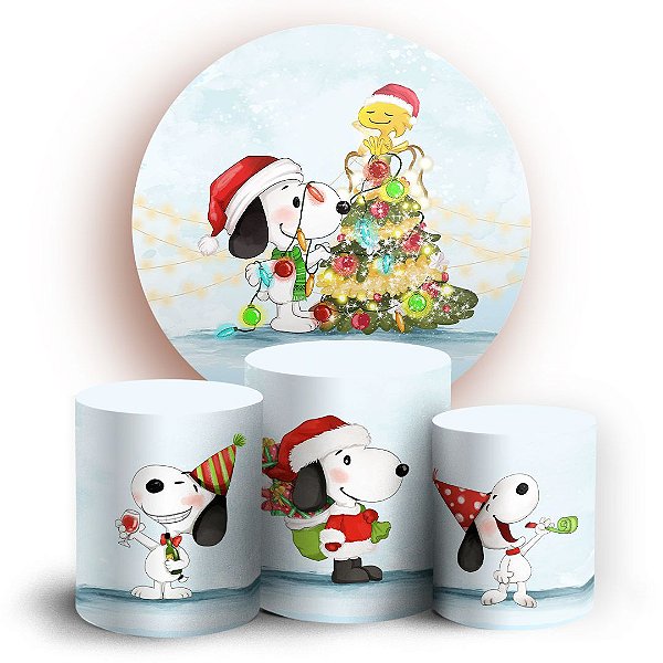 KIT Redondo e Trio - Snoopy Natal - Sublimado 3D